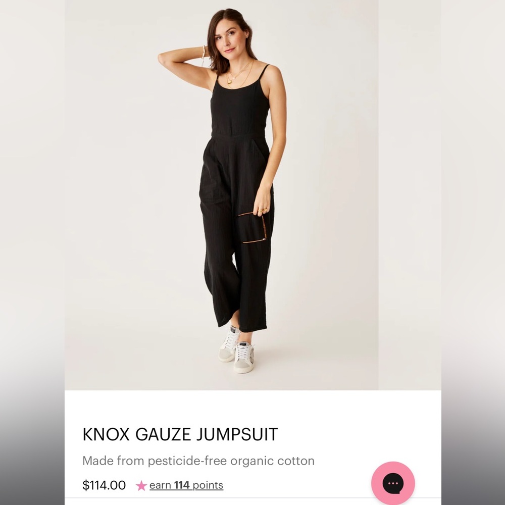NWT Carve Designs Black Knox Gauze Jumpsuit, Medium